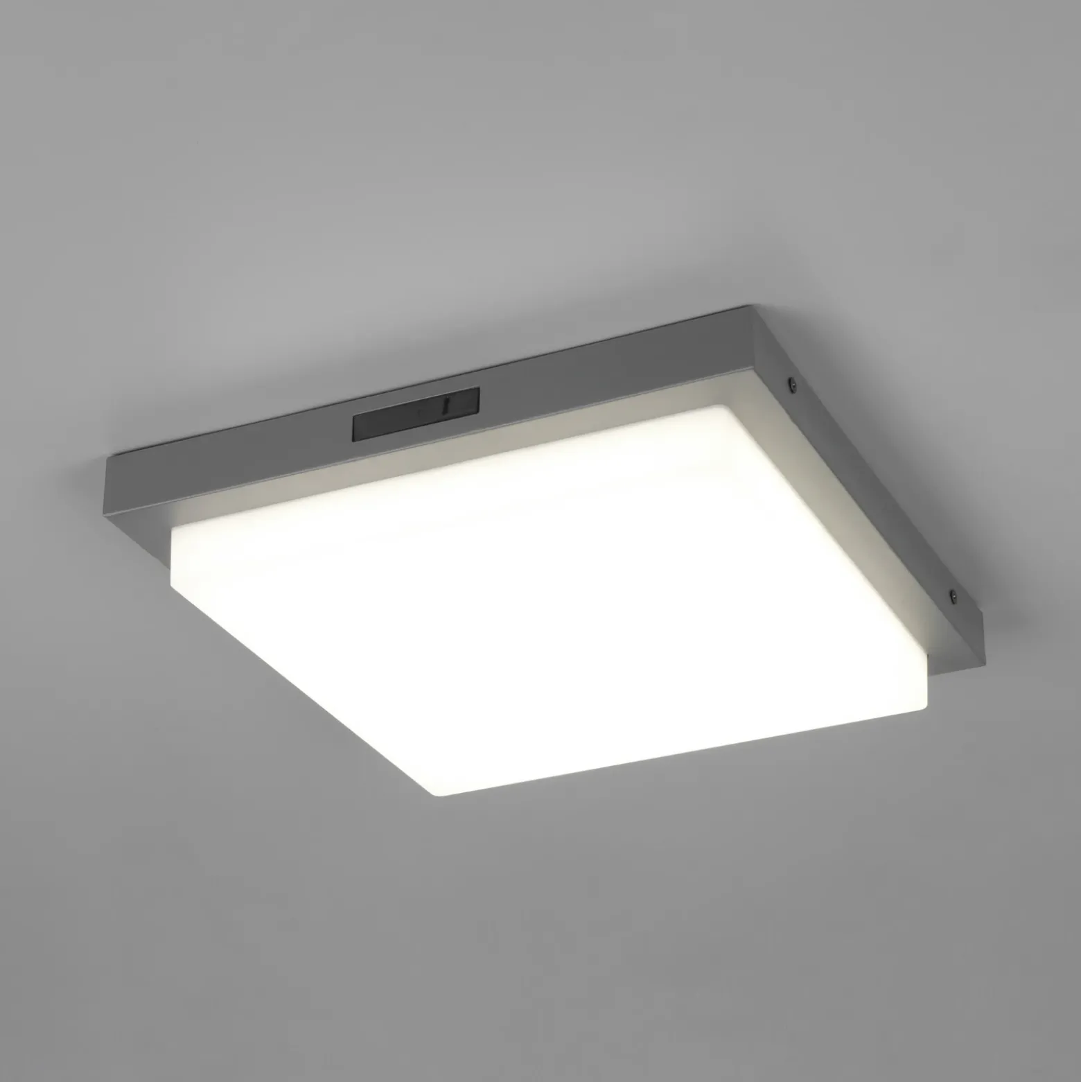 Aplique LED para exterior Bermejo, angular, sensor, CCT, antracita