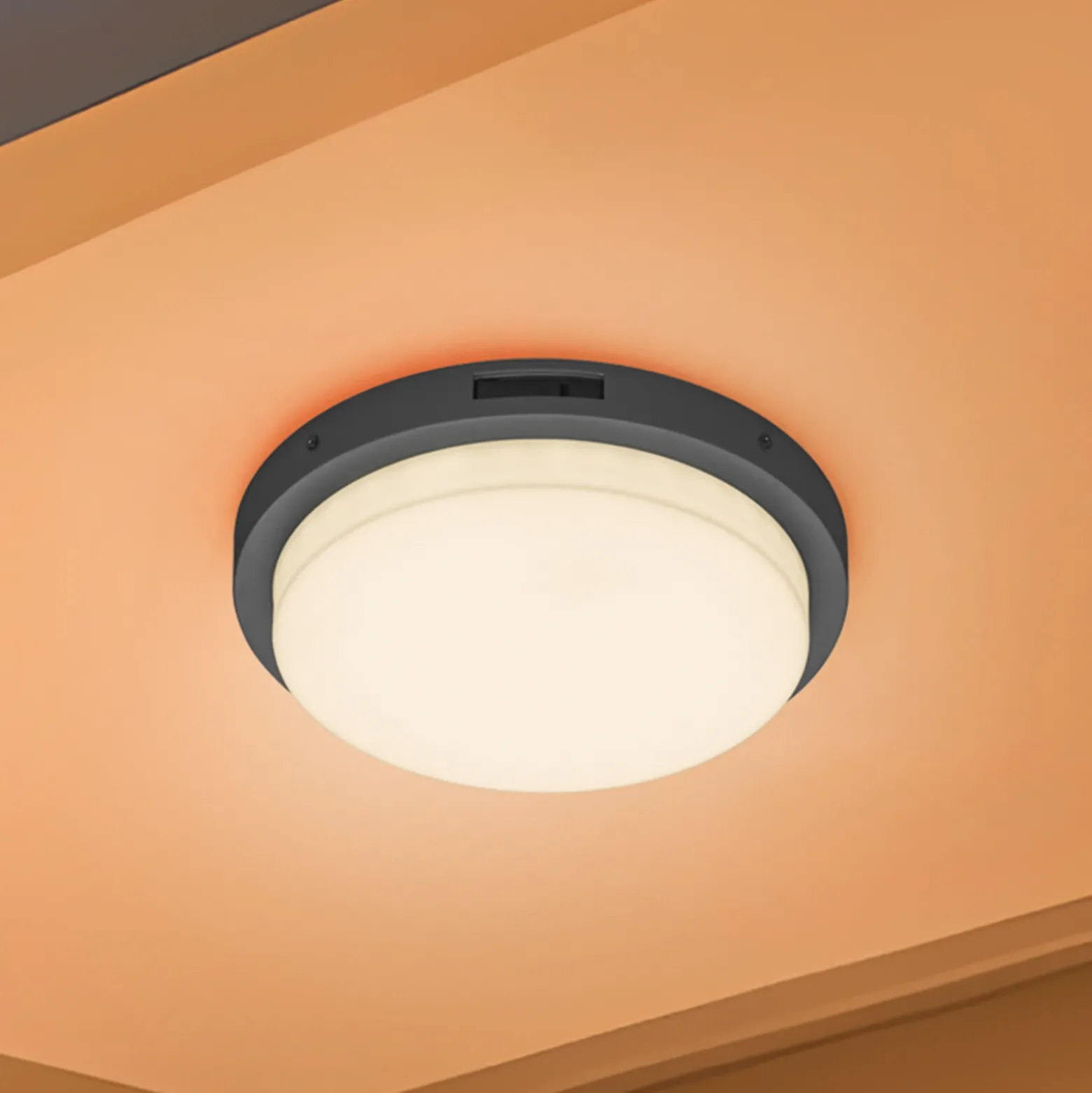 Aplique LED para exterior Bermejo, redondo, sensor, CCT, antracita