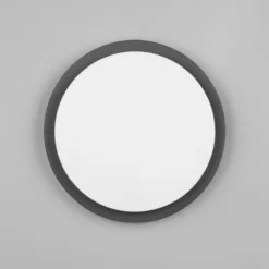Aplique LED para exterior Bermejo, redondo, sensor, CCT, antracita