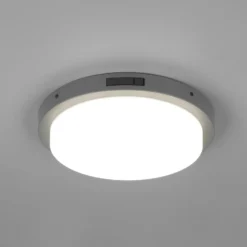 Aplique LED para exterior Bermejo, redondo, sensor, CCT, antracita