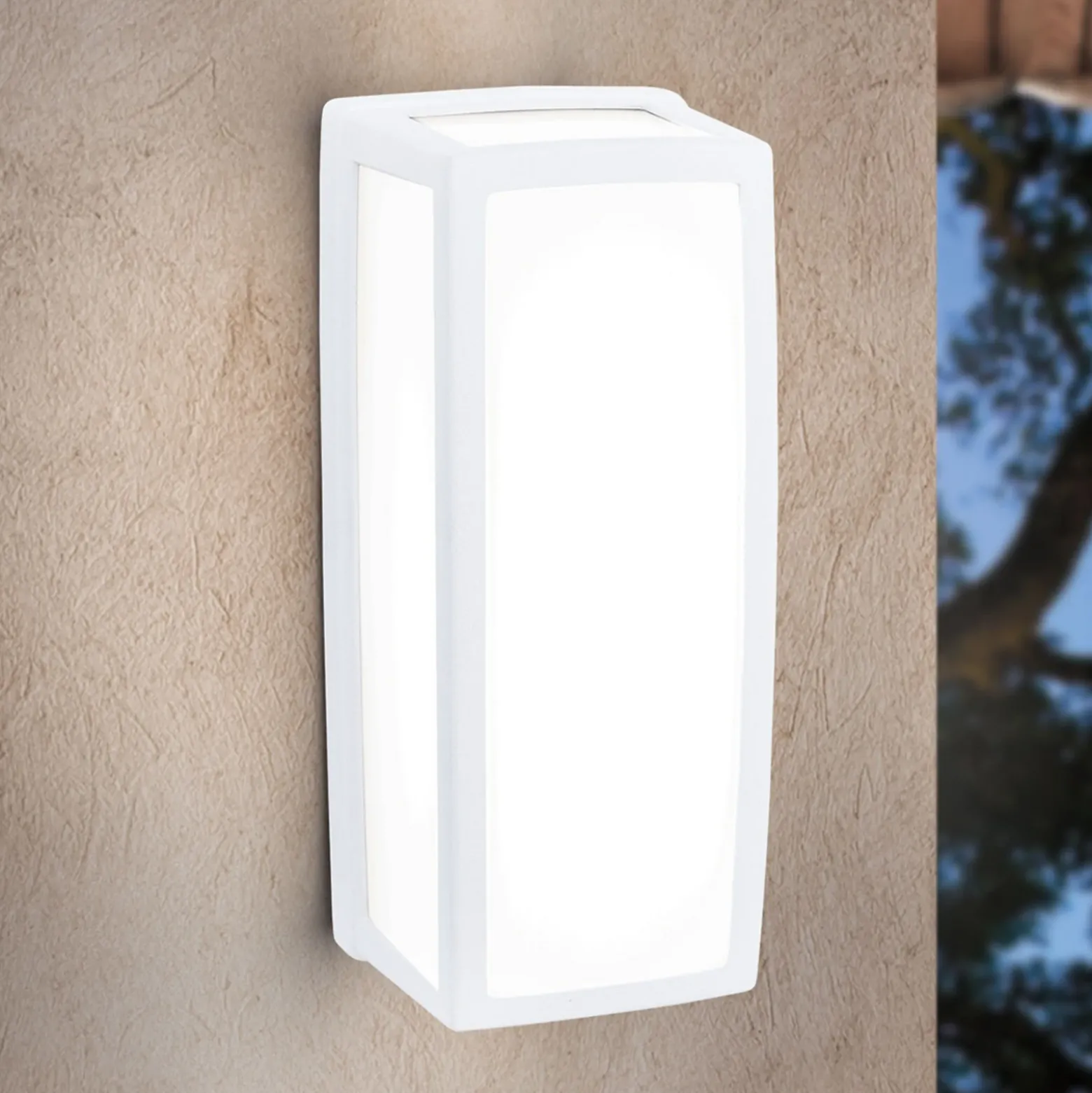 Aplique LED para exterior Bob blanco aluminio IP54