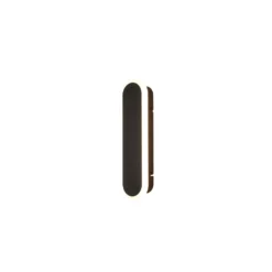 Aplique LED para exterior Bordo Oval, altura 30 cm, aluminio negro