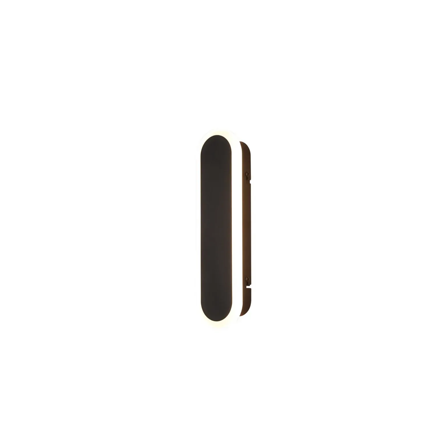 Aplique LED para exterior Bordo Oval, altura 30 cm, aluminio negro