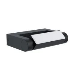 Aplique LED para exterior Brianza, negra, 20 cm de ancho, metal