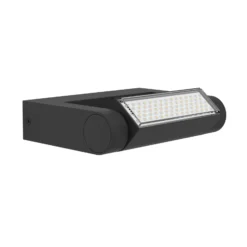 Aplique LED para exterior Brianza, negra, 20 cm de ancho, metal