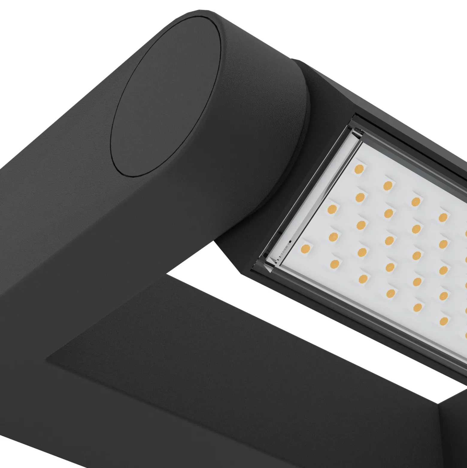 Aplique LED para exterior Brianza, negra, 20 cm de ancho, metal