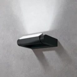 Aplique LED para exterior Brianza, negra, 20 cm de ancho, metal