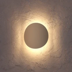 Aplique LED para exterior Briale, color arena, altura 20 cm, metal