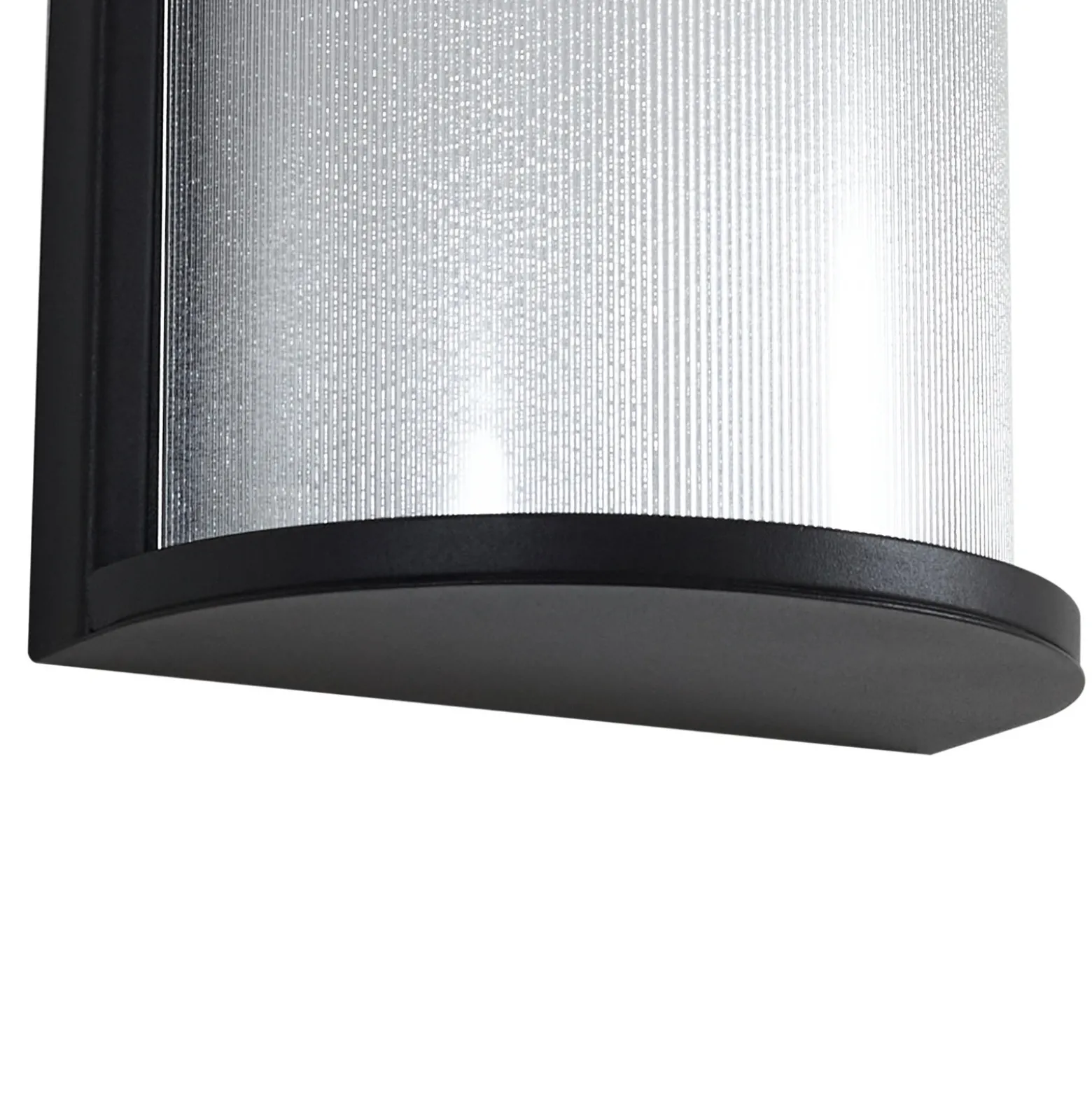 Aplique LED para exterior Calvik de Lindby, negro, estriado, IP44