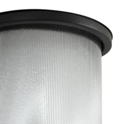 Aplique LED para exterior Calvik de Lindby, negro, estriado, IP44