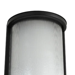 Aplique LED para exterior Calvik de Lindby, negro, estriado, IP44