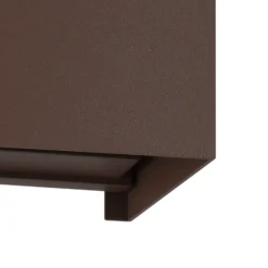 Aplique LED para exterior Calpino 3, color óxido, ancho 10 cm, 2 luces.