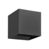 Aplique LED para exterior Calpino 3, color antracita, ancho 10 cm, 2 luces.