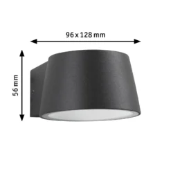 Aplique LED para exterior Capea de Paulmann, antracita, 10 cm, IP44