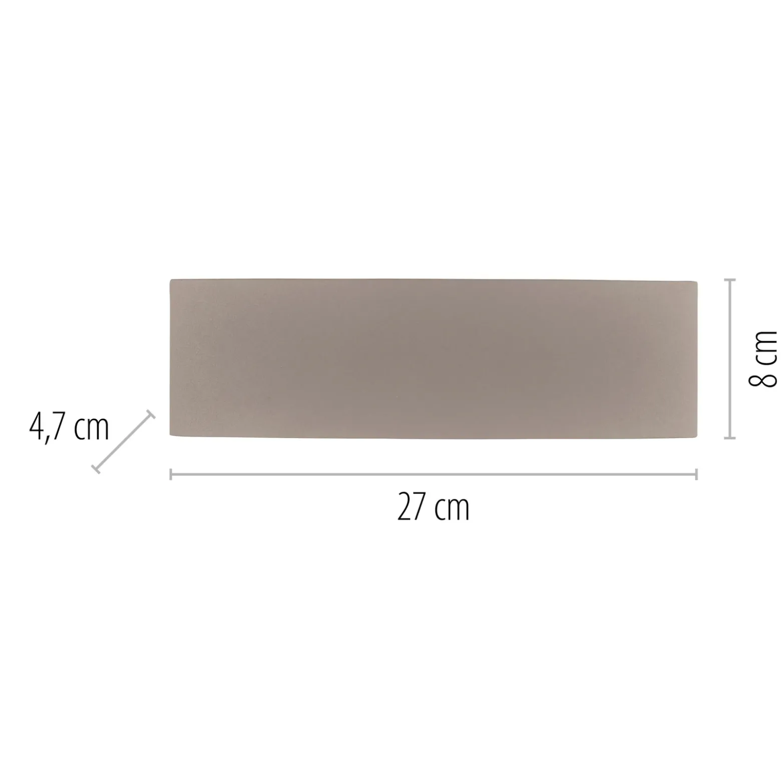 Aplique LED para exterior Carlo de Paul Neuhaus, 27 cm, color arena