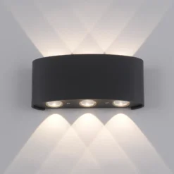Aplique LED para exterior Carlo de Paul Neuhaus, 17 cm, negro