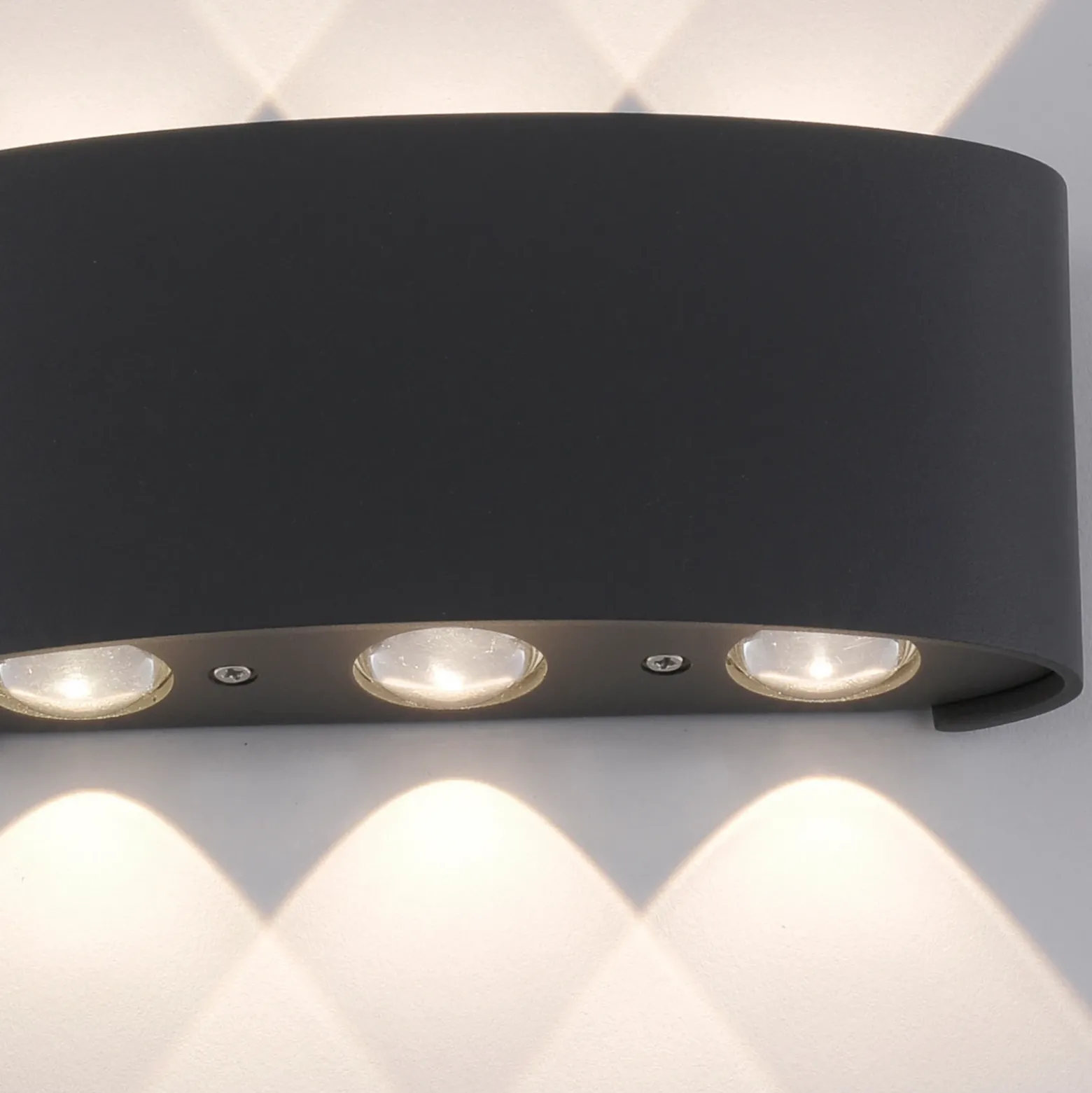 Aplique LED para exterior Carlo de Paul Neuhaus, 17 cm, negro