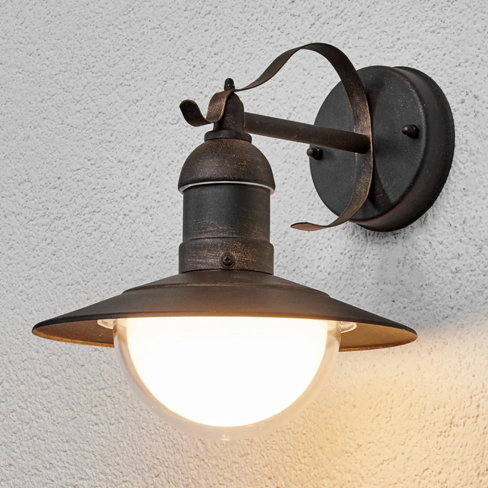 Aplique LED para exterior Clea de Lindby, anchura 24 cm, metal