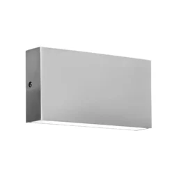 Aplique LED para exterior CMD 9071, 17 cm, acero inoxidable, arriba/abajo, IP54