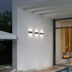 Aplique LED para exterior CMD 9070, 17 cm, antracita, IP54, arriba/abajo