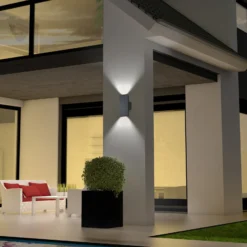 Aplique LED para exterior COLORADO antracita Altura 20 cm Metal IP54