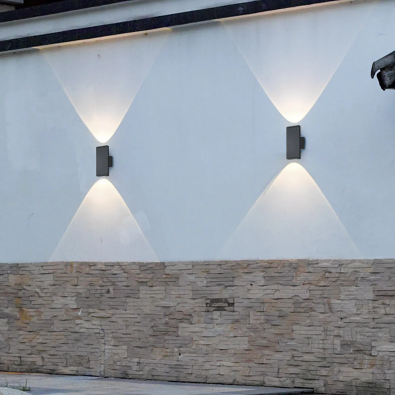 Aplique LED para exterior COLORADO antracita Altura 20 cm Metal IP54