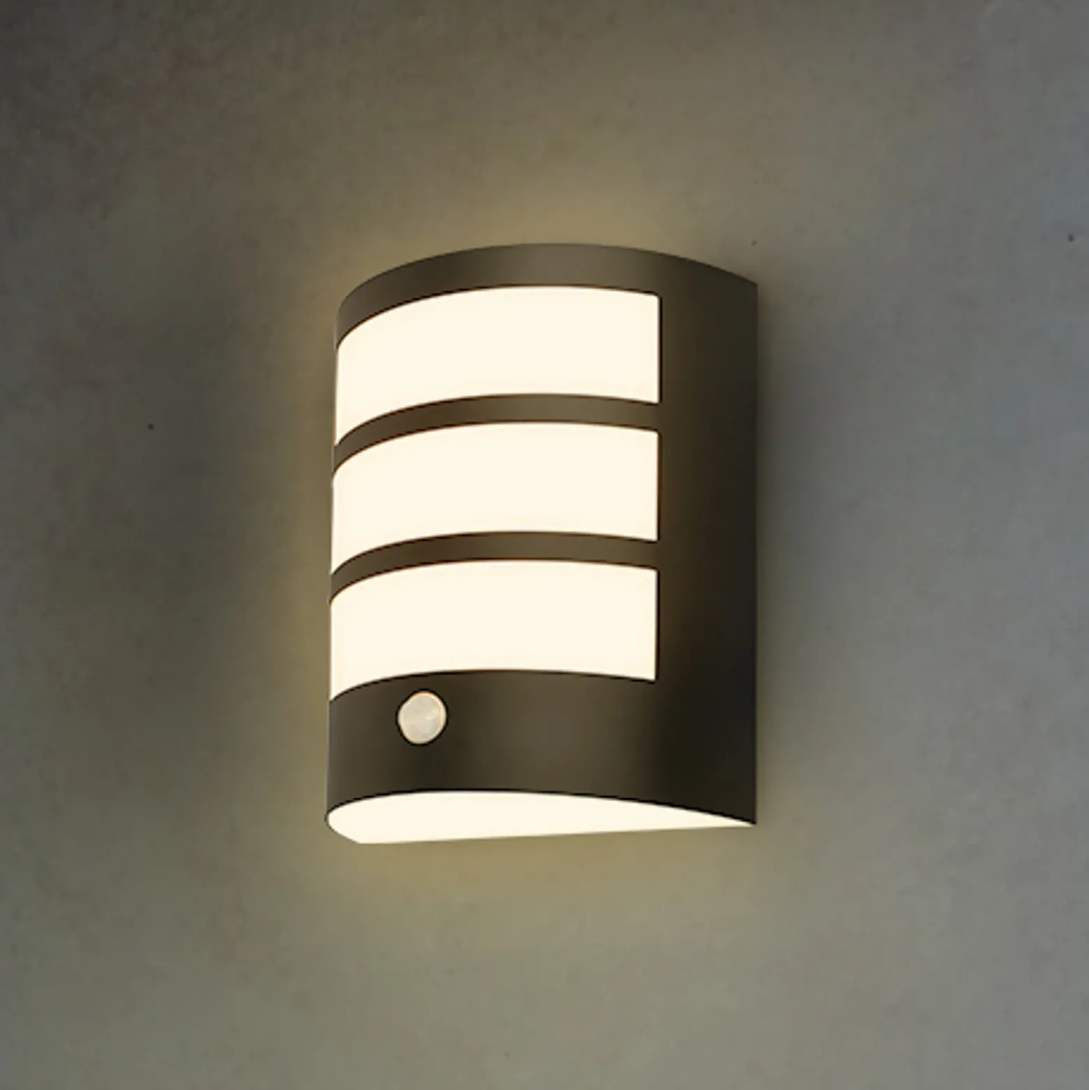 Aplique LED para exterior con batería 3795015, negro, sensor, IP44