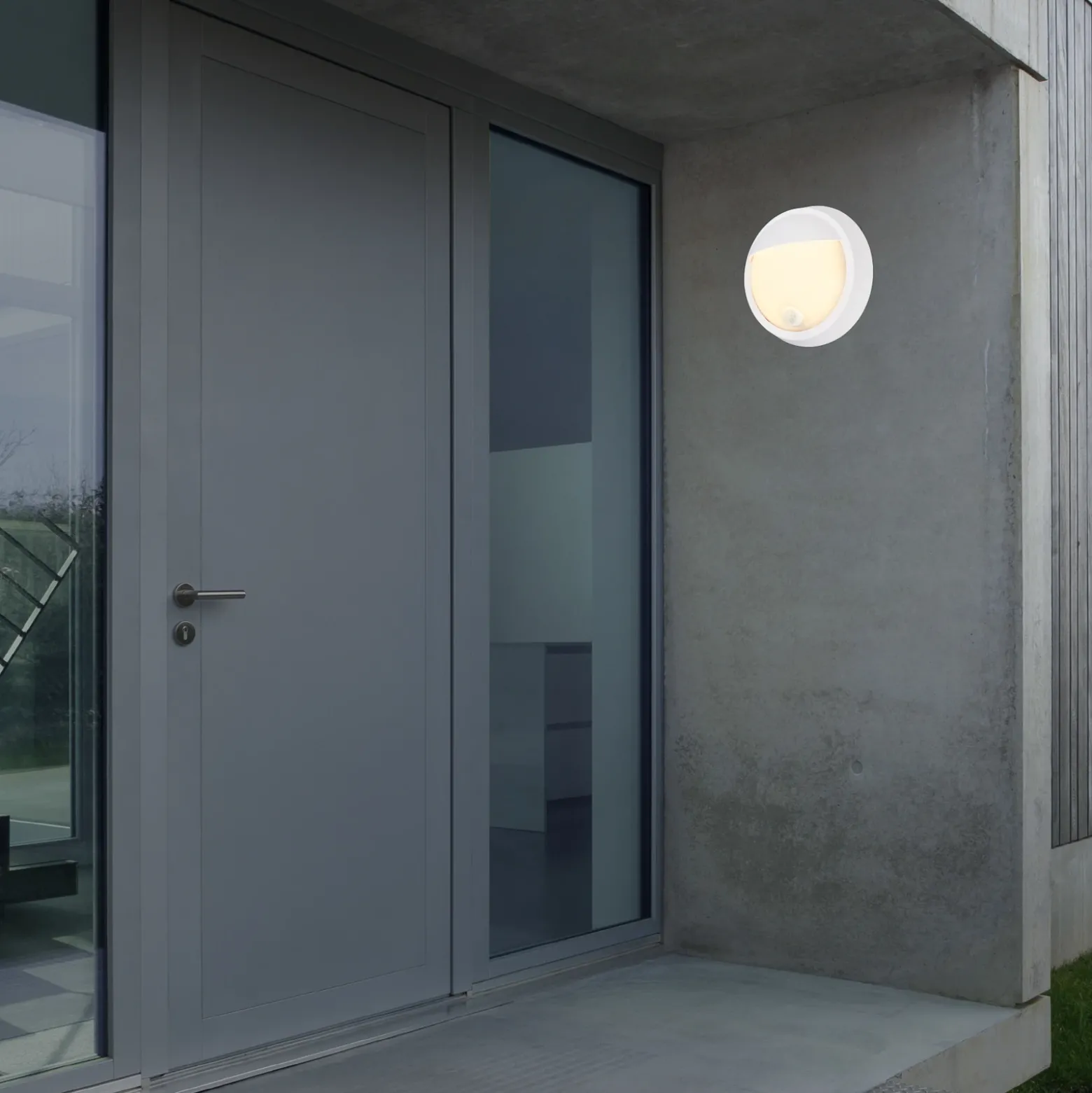 Aplique LED para exterior con batería 3785016 blanco Detector de movimiento Ø