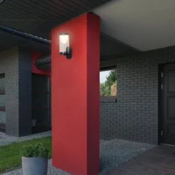 Aplique LED para exterior con batería 3930015, negro, regulador táctil