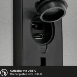 Aplique LED para exterior con batería 3787015, negro, sensor, arriba/abajo