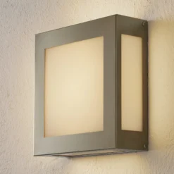 Aplique LED para exterior con sensor Aqua Legendo acero inoxidable