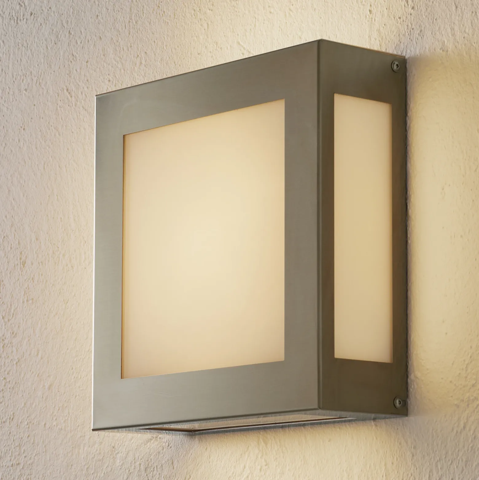 Aplique LED para exterior con sensor Aqua Legendo acero inoxidable