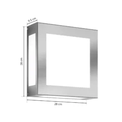 Aplique LED para exterior con sensor Aqua Legendo acero inoxidable