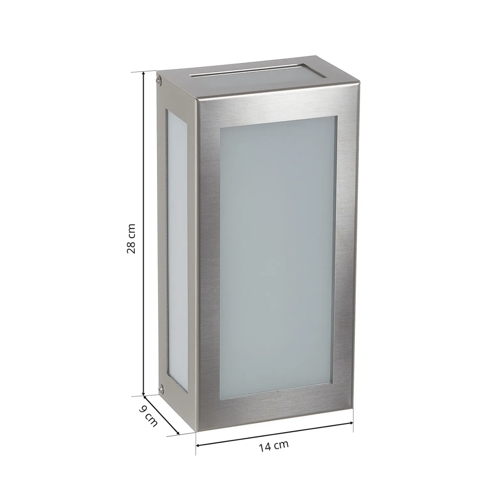 Aplique LED para exterior con sensor Aqua Rain, acero inoxidable