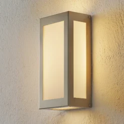 Aplique LED para exterior con sensor Aqua Rain, acero inoxidable