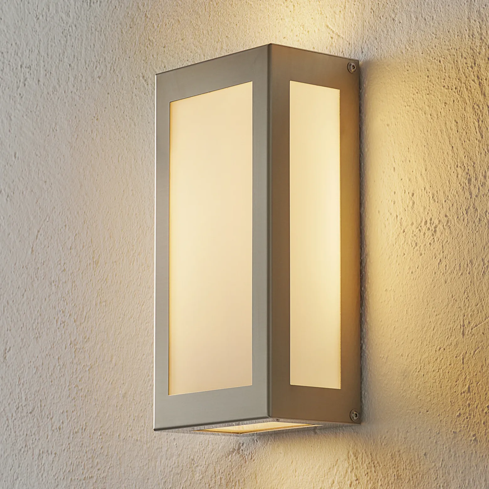 Aplique LED para exterior con sensor Aqua Rain, acero inoxidable