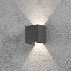 Aplique LED para exterior Cremona 13 cm antracita