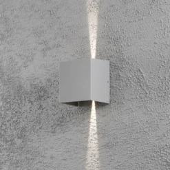 Aplique LED para exterior Cremona 13 cm gris