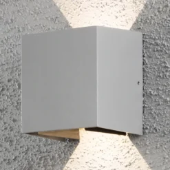 Aplique LED para exterior Cremona 13 cm gris