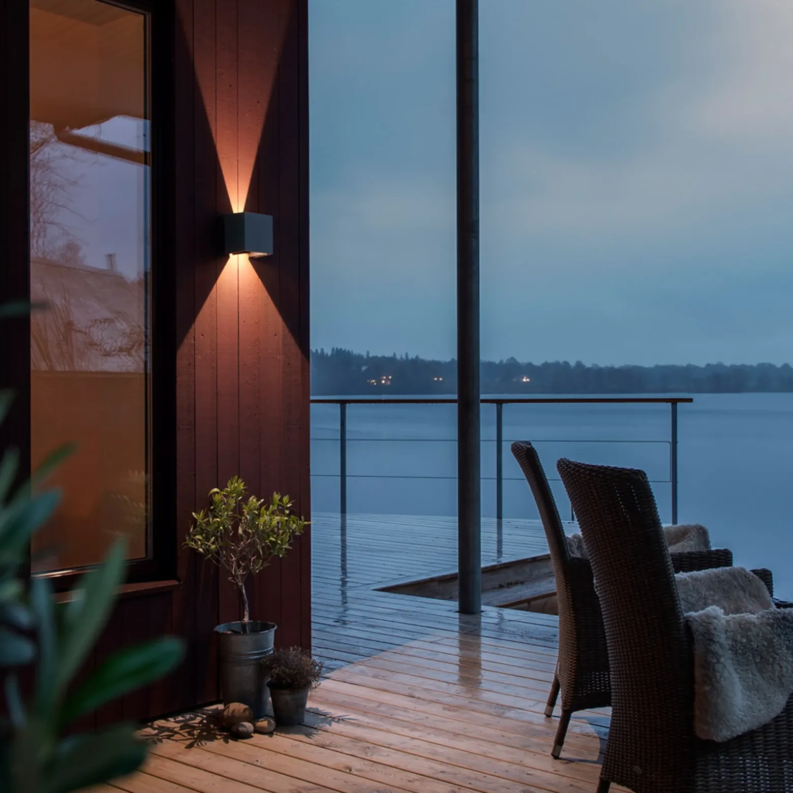 Aplique LED para exterior Cremona 13 cm gris