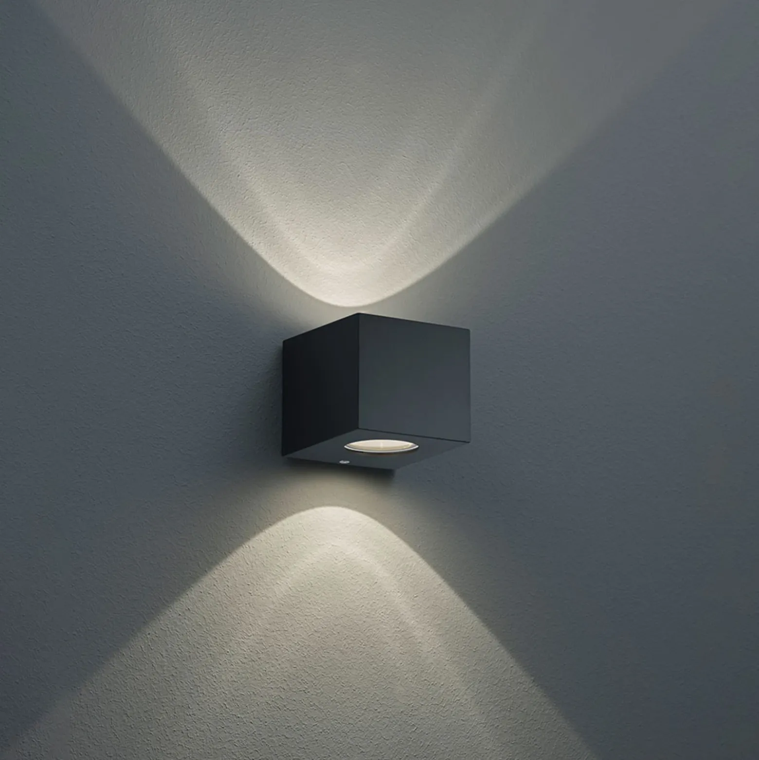 Aplique LED para exterior cuadrado Córdoba, negro