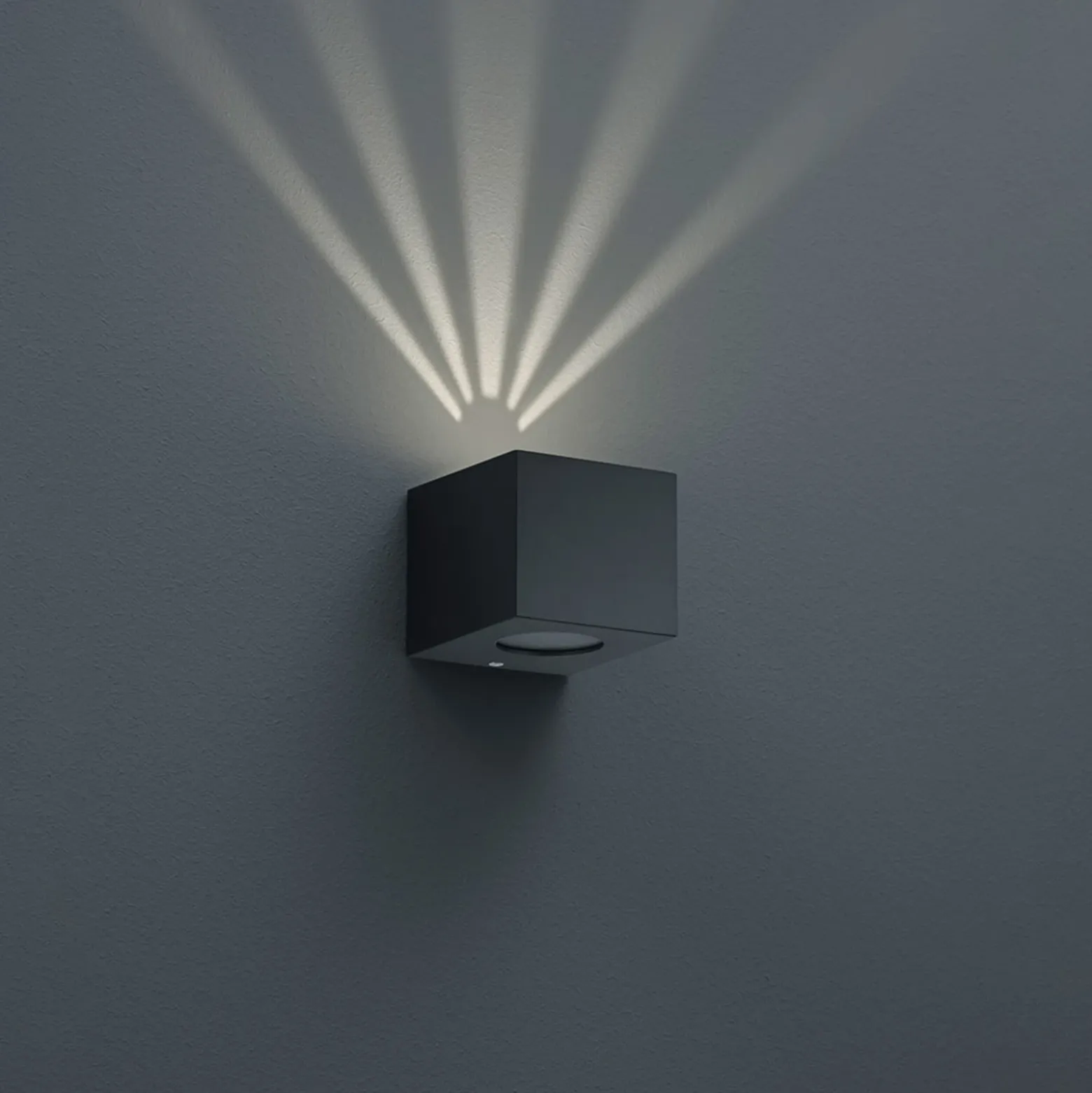 Aplique LED para exterior cuadrado Córdoba, negro