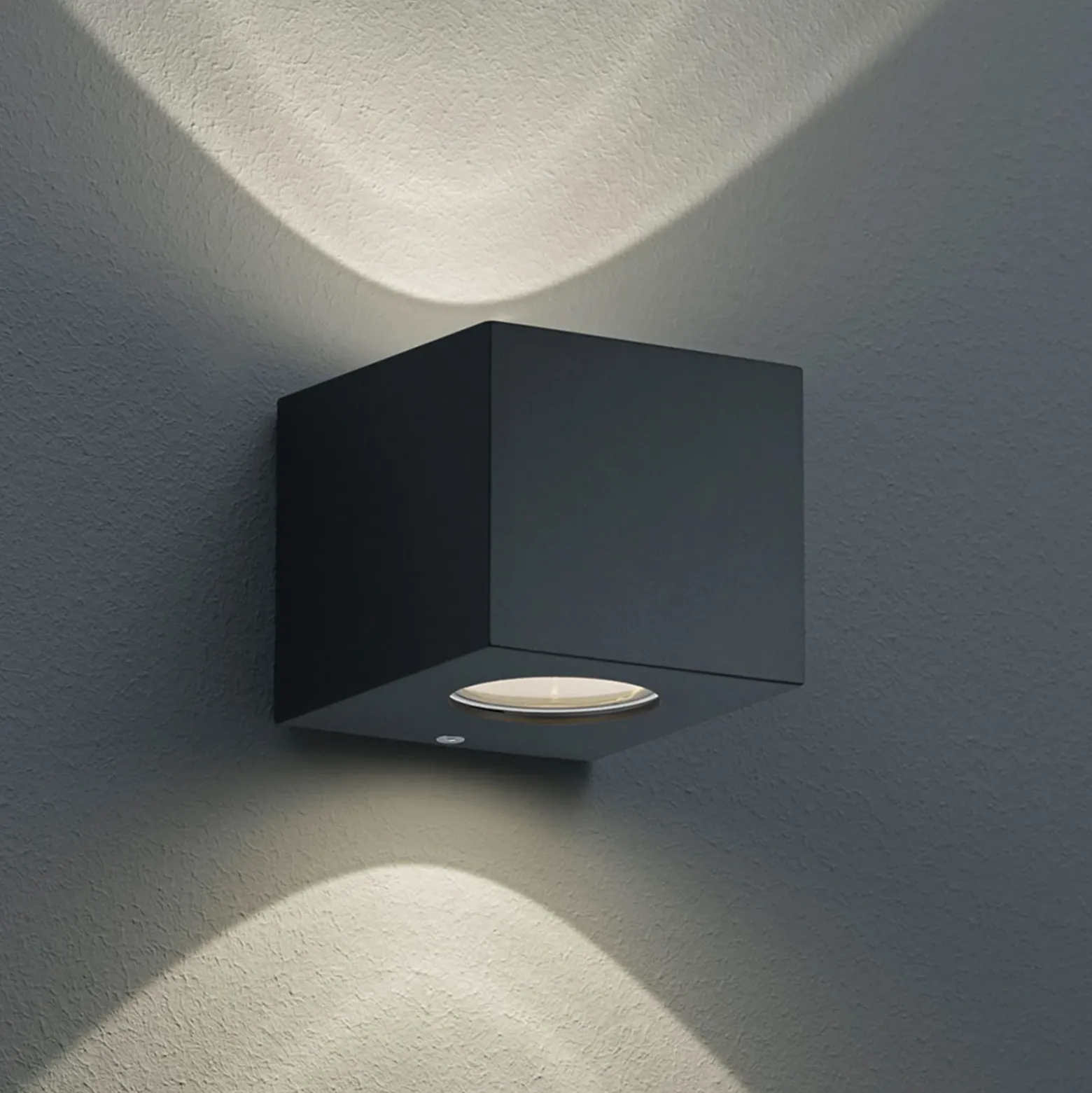Aplique LED para exterior cuadrado Córdoba, negro