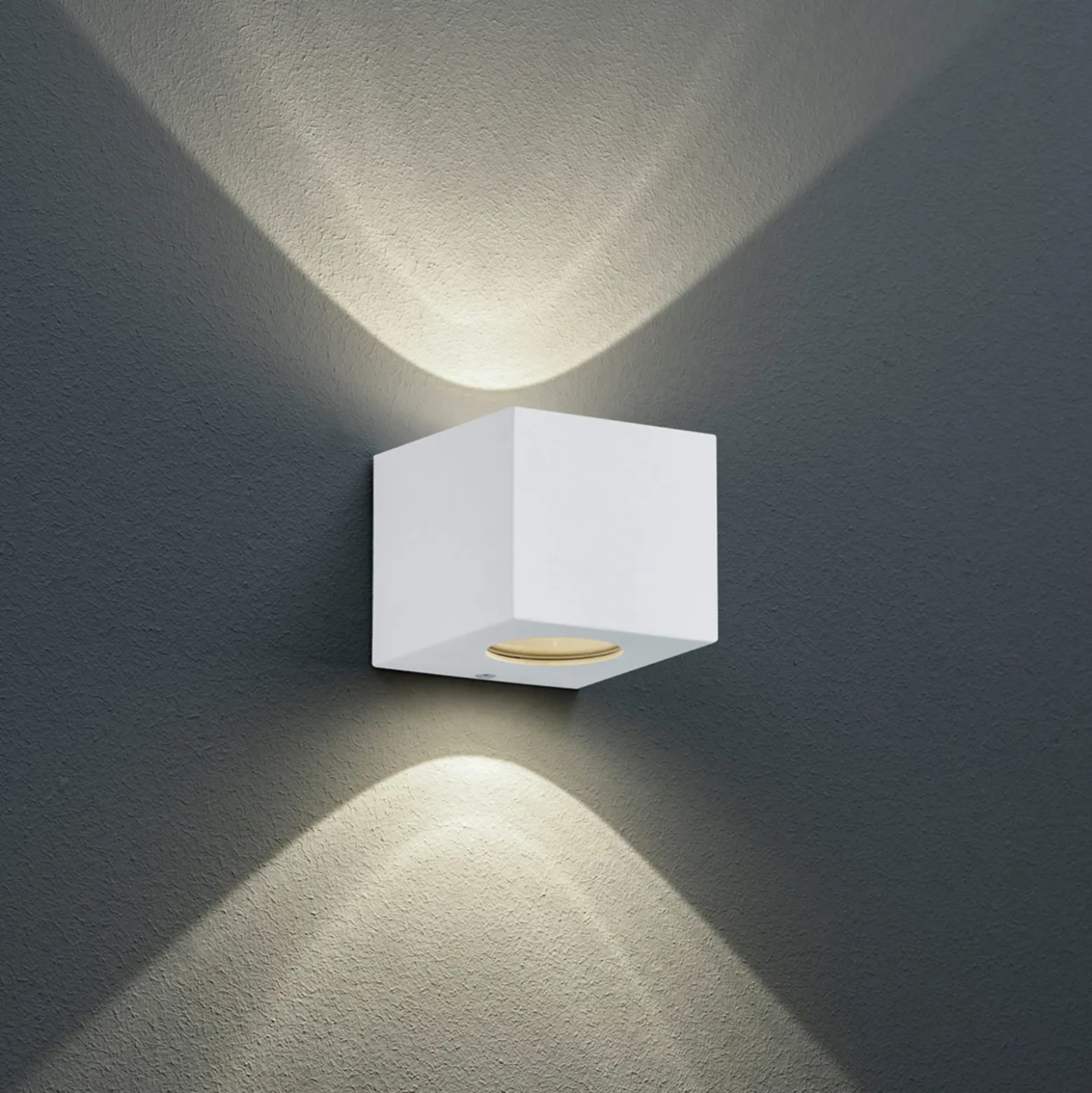 Aplique LED para exterior cuadrado Córdoba, blanco