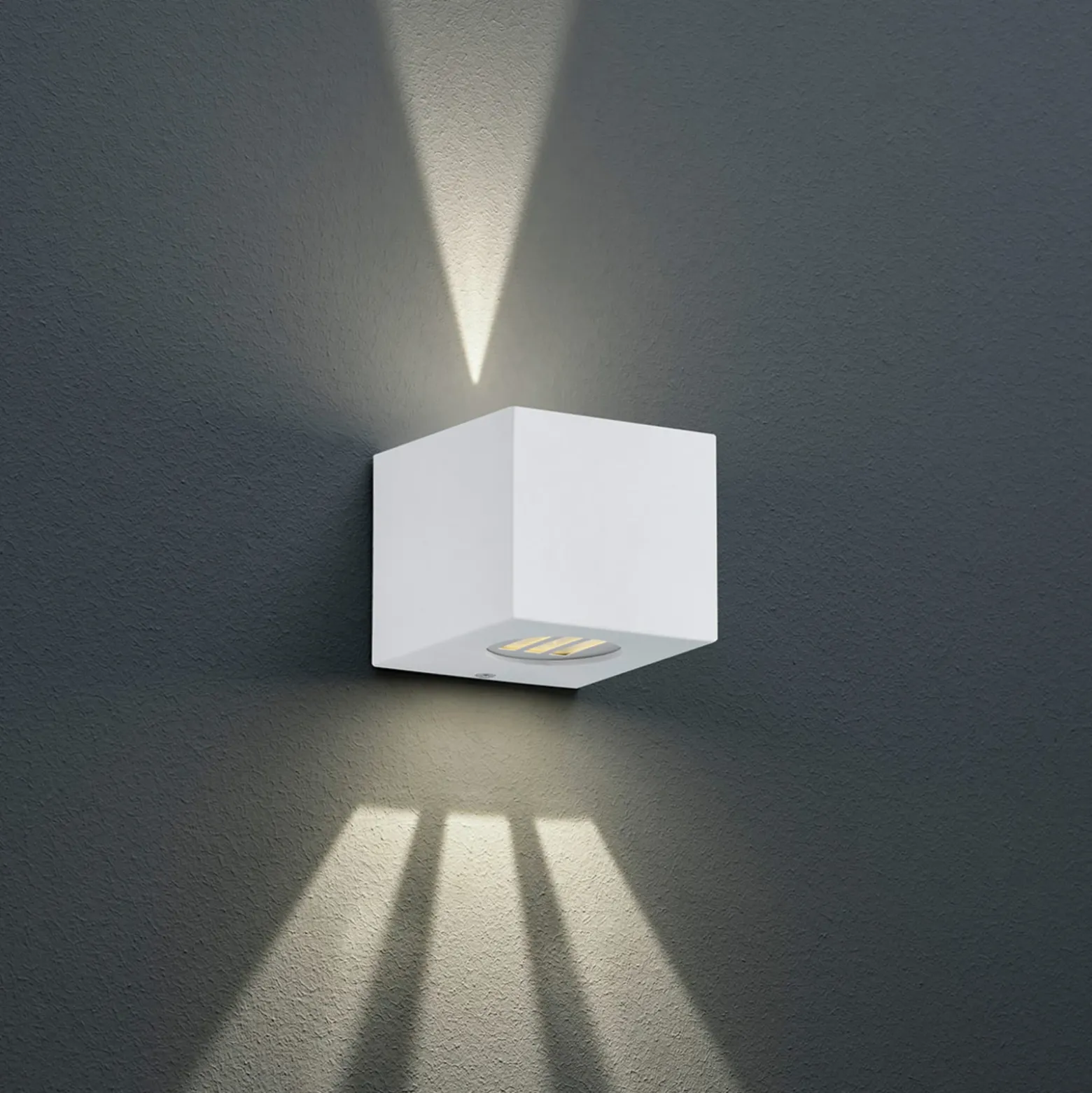 Aplique LED para exterior cuadrado Córdoba, blanco