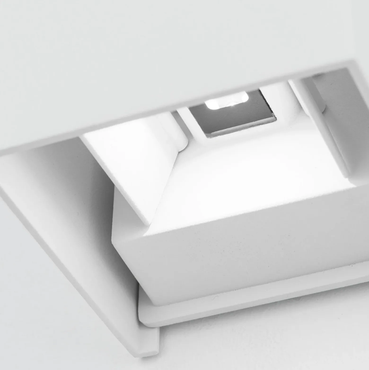 Aplique LED para exterior Cube, blanca, metal, 10 cm, arriba/abajo