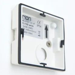Aplique LED para exterior Cube, blanca, metal, 10 cm, arriba/abajo