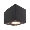 Aplique LED para exterior Cubodo Single Mini, aluminio, gris oscuro