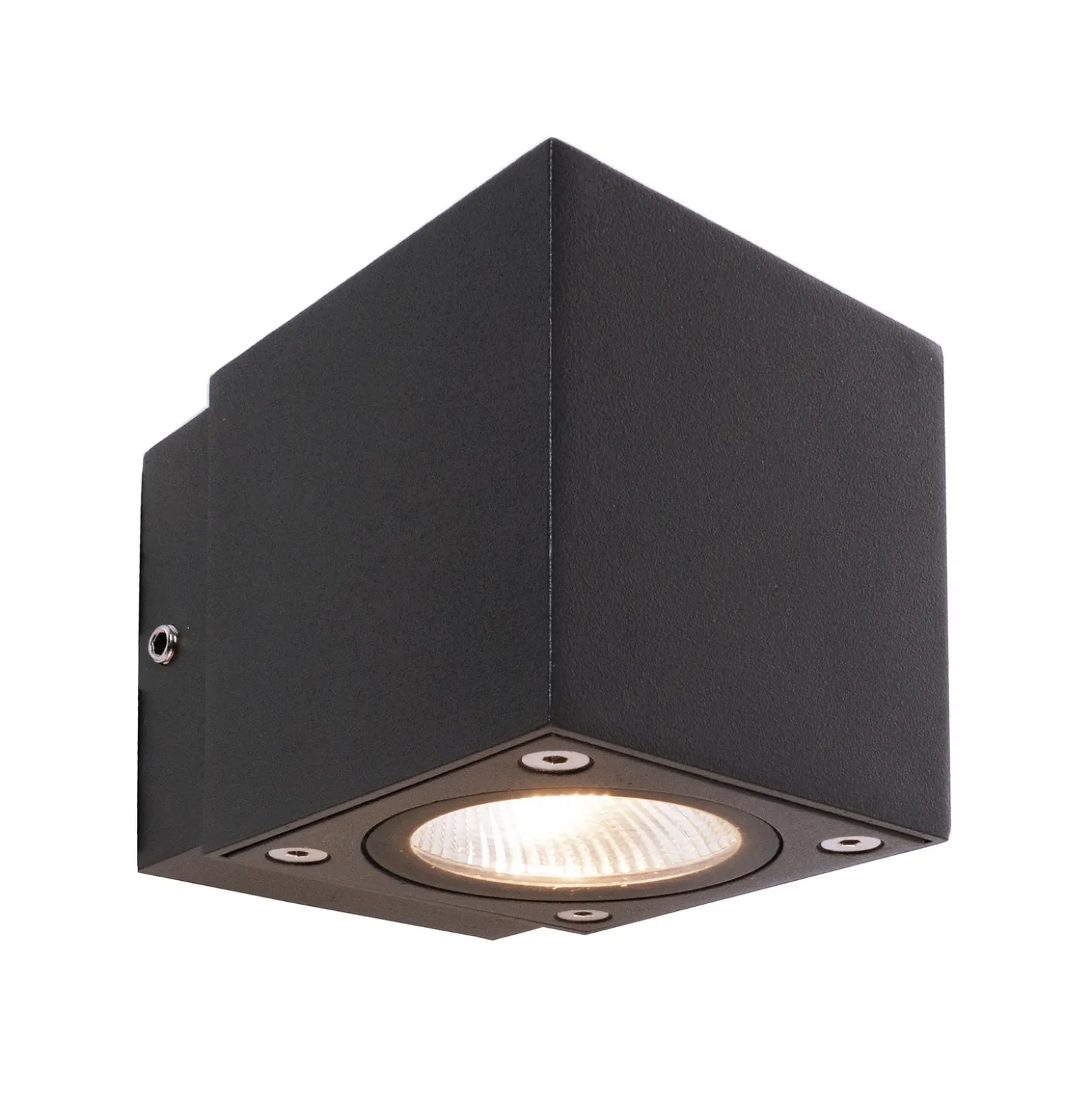 Aplique LED para exterior Cubodo Single Mini, aluminio, gris oscuro