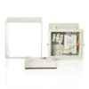 Aplique LED para exterior Cube, color aluminio, metal, 10 cm, arriba/abajo